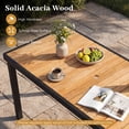 thumbnail image 4 of Gymax Acacia Wood Outdoor Dining Table Rectangular Patio Table w/ 1.97'' Umbrella Hole, 4 of 6