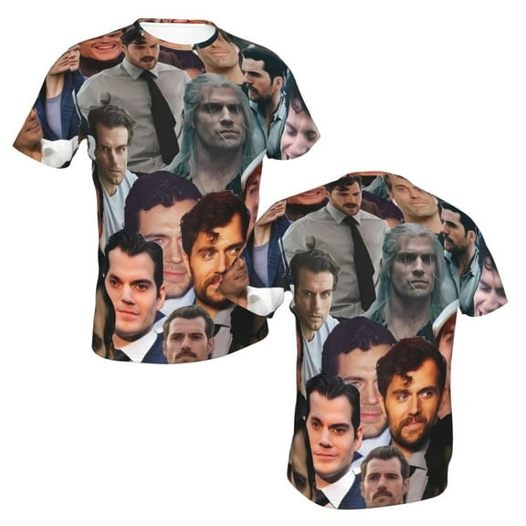 Henry Cavill Unisex 3d Pattern Printed Short Sleeve T-Shirts Casual Graphics Tees Small