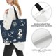 thumbnail image 3 of Balery Vintage Marine Bolsa Tote Estilo Estético con Cremalleras, Bolsa de Hombro, Bolsa de Compras Grande y Plegable, 3 of 8