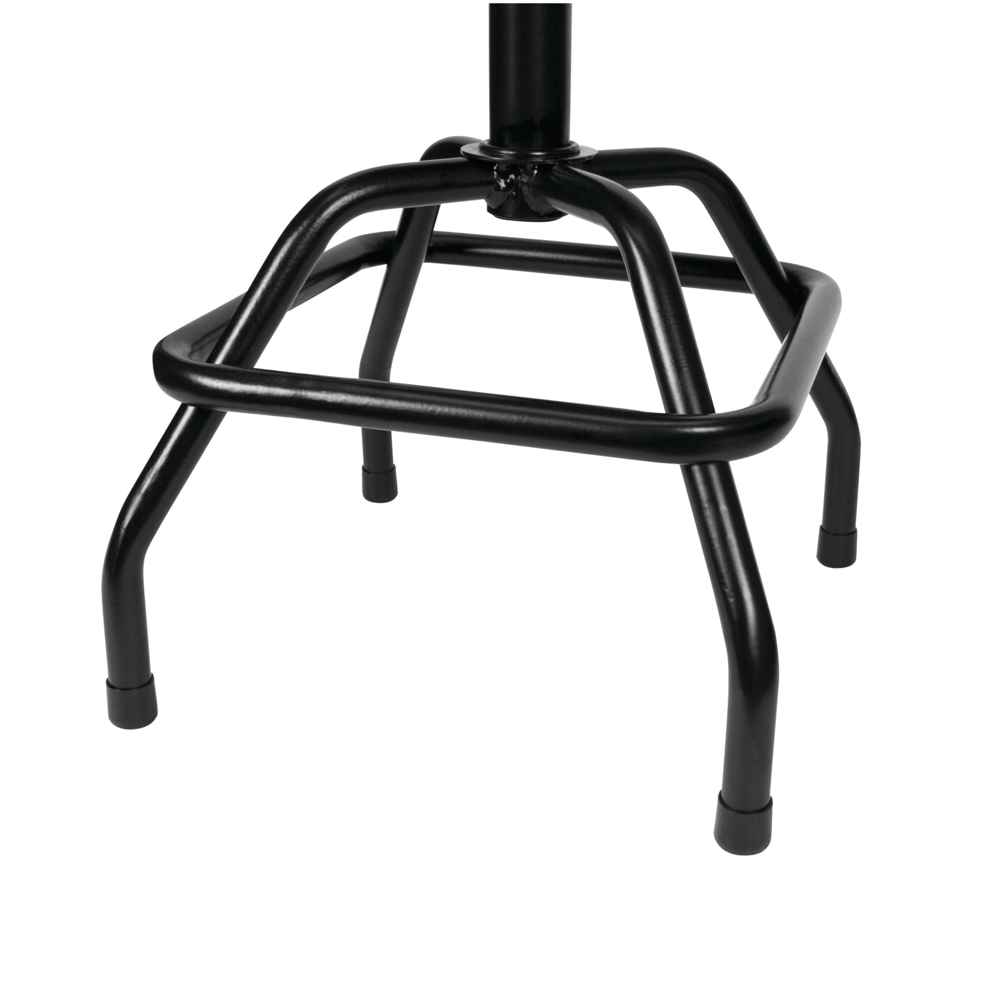 Performance Tool W85011 Pneumatic Swivel Bar Stool with Back Support, 360-Degree Swivel, Heavy Duty Steel Frame, Black