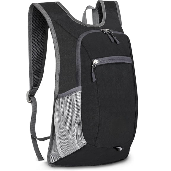 Hiking Backpack 15L Small Travel Backpack Lightweight Daypack Foldable Hiking Backpack Packable Camping Hiking Backpack for Women Men (Black)