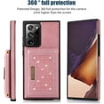 thumbnail image 2 of for Samsung Galaxy Note 20 Ultra 6.9" Crossbody Wallet Case for Women, Bling Glitter PU Leather Phone Case with RFID Blocking Card Holder Cover for Samsung Galaxy Note 20 Ultra SZ Rose Gold, 2 of 9