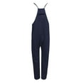 thumbnail image 4 of TRUBKH Denim Jumpsuit for Women,overalls for Women,jumpers for Women,skinny Jeans for Women,,sleeveless Jumpsuits V Neck Spaghetti Strap Overalls Long Pants Romper with Two Pockets Blue 2 XS, 4 of 5