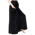 thumbnail image 4 of Genuiskids Women Summer Boho Printed Wide Leg Pants High Waist Tie-Up Casual Loose Palazzo Pants Beach Hippie Pants Capri Pants for Women Loungewear 4th of July Trousers, 4 of 7