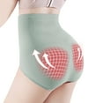 thumbnail image 4 of Bigersell Lace Panties Clearance Women Panties High Cut Panty Style P-1046 Cotton Plus Size Panties Ladies Thong Underwear Briefs Mid Waist Women's Briefs Green One Size, 4 of 8