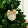 thumbnail image 5 of Clear Ball Christmas Ornaments with Bow, 2.4" Mini Clear Ball Party Hanging Decorations, Christmas Tree Hanging Ornaments Balls for Stocking Stuffer Party Winter Gift, 5 of 7