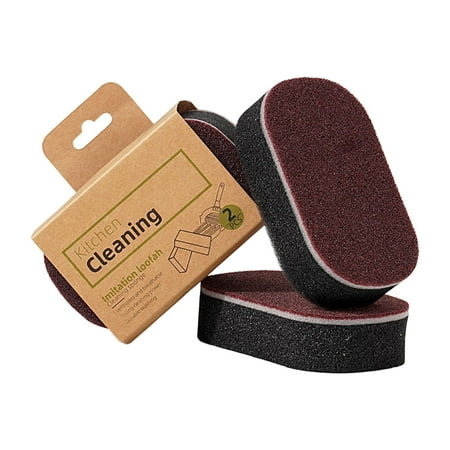 HCTSHG Sponge and Brush for Pot Cleaning Household Pot Scrubber for Removing Pot Bottom Stains and Rust Cleaning Sponge Brush and Scouring Pad for Pots and Pans