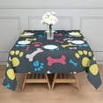thumbnail image 3 of Cool Pet Background Dog Paw Square Tablecloth,Waterproof Square Table Cover,Wipeable Spillproof Washable Table Cover for Home Kitchen Party Decor 42"X42"(107x107cm), 3 of 6