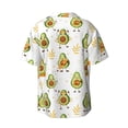 thumbnail image 2 of Wukai Lovely Avocado Men's Casual Short-Sleeve Button Down Shirt - Lightweight Summer Dress Shirt for Daily Wear-Small, 2 of 7