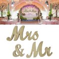 thumbnail image 4 of Mr Mrs Sign, Separate Design Wedding Decorative Letters Bright Powder Beautiful Calligraphy  For Festival Engagements Anniversary Party Gold,Silver, 4 of 8