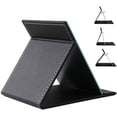 thumbnail image 4 of Protable PU Leather Mirror Folding Desktop Makeup Mirror with Adjustable Stand for Personal Use,Travelling (S, Pink), 4 of 5