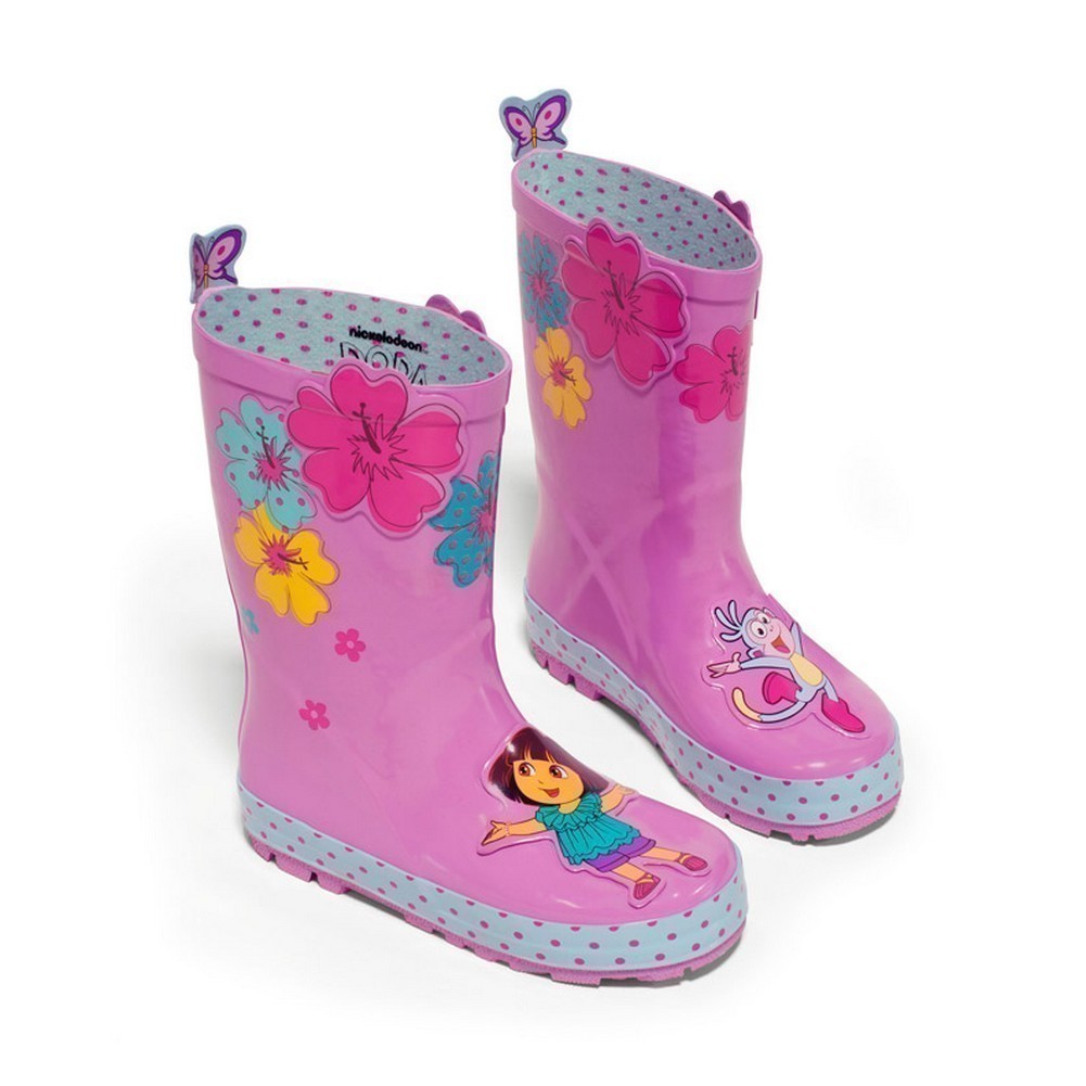 Kidorable Little Girls Pink Rubber Rain Boots 510 Toddler