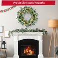 thumbnail image 3 of Yexmas Christmas Wreaths,24" Christmas Wreaths for Front Door , Battery Powered Flocked Artificial Christmas Wreath,Outdoor Christmas Decor with LED Lights & Ornament, 3 of 7