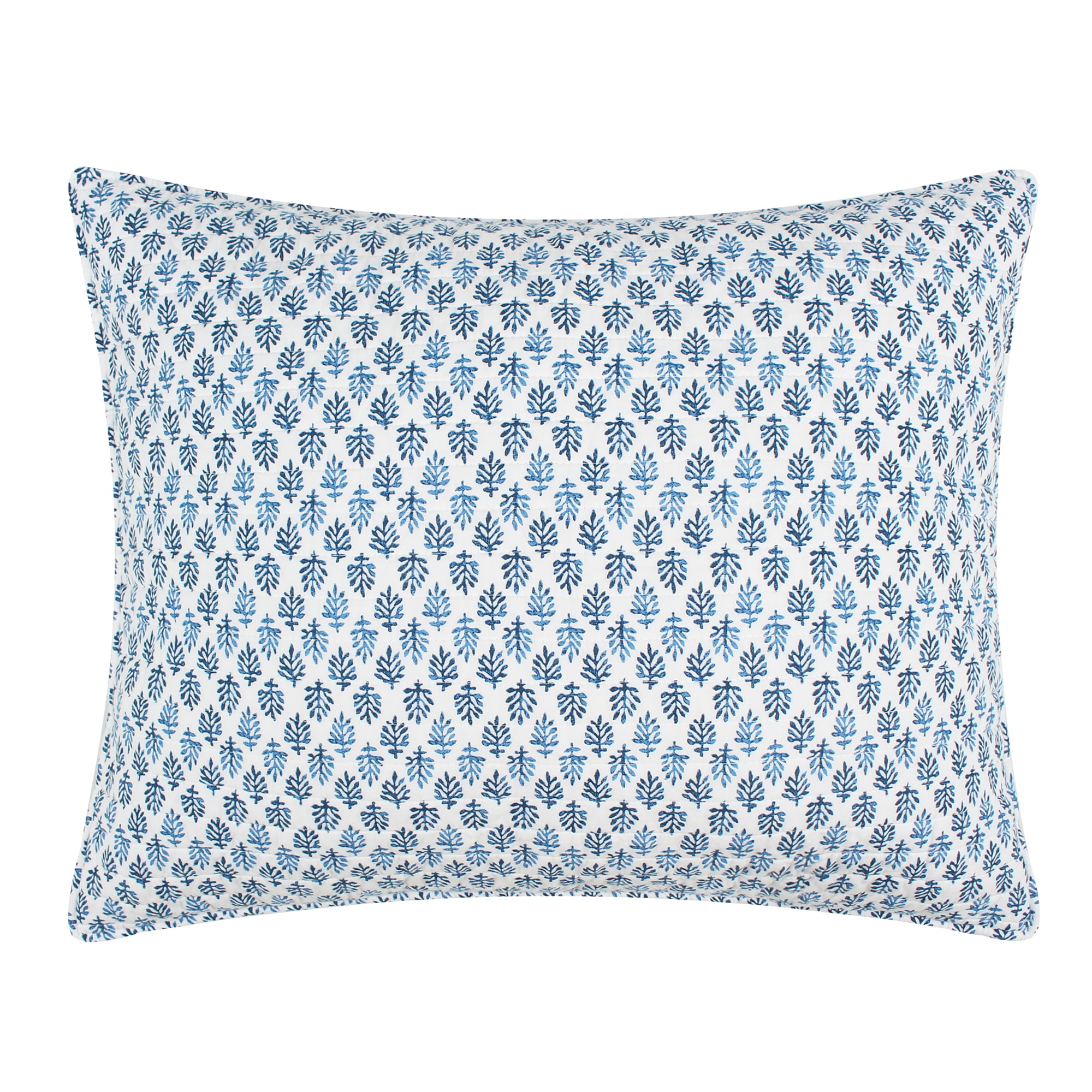 Levtex Home - Aditya Quilt Set - Full/Queen Quilt and Two Standard Shams - Medallion - Blue Navy and White - Quilt (88x92in.) and Shams (20x26in.) - Reversible - Cotton
