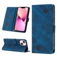 thumbnail image 1 of Compatible avec iPhone 13 Mini Étui en Cuir PU Classique Embossé avec Porte-Cartes Étui Antichoc, 1 of 5