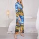 thumbnail image 3 of Balery Western Desert Cactus Conjunto de Pijama con Estampado para Mujer, Conjunto de Dos Piezas con Manga Larga, Ropa de Dormir Suave con Bolsillos, Pijamas Cómodos-X-Large, 3 of 7