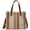 Khaki, variant on CoCopeaunt Fashion Stripe Straw Tote Hobo Handbag for Women Girls Large Canvas Shoulder Bag