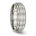 thumbnail image 3 of Stainless Steel Brushed and Polished Ridged Edge Ring, 3 of 5