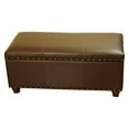 thumbnail image 1 of HomePop Storage Cocktail Bench, Brown, 1 of 2