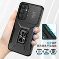 thumbnail image 5 of Dteck for Samsung Galaxy A36 5G Case with Slide Camera Lens Cover + Finger Ring Holder Kickstand,Heavy Duty Shockproof Rugged Protective Phone Cover for Samsung A36 5G 2025,Black, 5 of 8