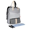 thumbnail image 1 of Bolsa De Pañales De Pañales De Momia Grande Impermeable De Enfermería Para Bebés Que Cambia De Viaje gris Baoblaze La mochila del totalizador del pañal, 1 of 7