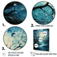 thumbnail image 3 of Designart "Moonlit Azure River Enchantment I" Landscape Forest River Floater Framed Canvas Art Print, 3 of 5