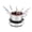 Silver, variant on Nostalgia 8-Cup Fondue Dipping Pot with 6 Fondue Forks, White and Stainless