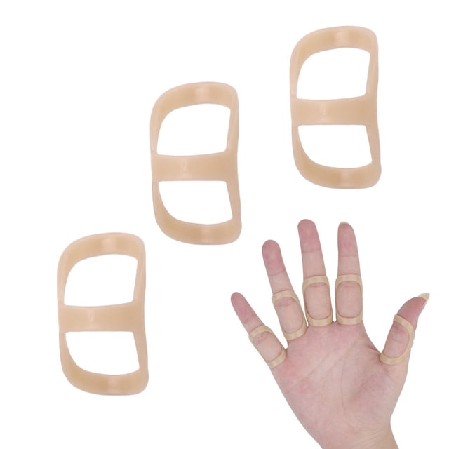 Férula Férula Rima del Dedo Soporte de la Articulación del Dedo Material PP Premio Ligero Sin Alivio para la Guitarra de Piano Pipa Guzheng Jugadores 12 PCS SET