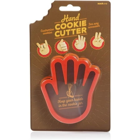 

Suck UK Hand Shaped Cookie Cutter - Novelty Baking Accessory to Make Customised Bakes Red 93 x 108 x 14mm