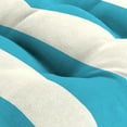 thumbnail image 6 of Jordan Manufacturing 18" x 18" Cabana Turquoise Stripe Square Tufted Contoured Outdoor Wicker Seat Cushion (2 Pack), 6 of 12