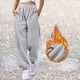 thumbnail image 5 of Gibobby Pantalones deportivos con forro polar para mujer Pantalones de entrenamiento para mujer, pantalones largos sólidos, pantalones deportivos casuales sueltos(Gris,CH), 5 of 5