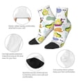 thumbnail image 3 of Uemuo Orange Green Avocado Printed Crew Socks, Moisture-Wicking Socks, Athletic Socks for Men Breathable Cushion Socks Casual Sport Socks for Running Traveling, 3 of 6