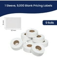 thumbnail image 2 of Perco White Garvey 2216 Pricing Labels for Garvey 22-66/22-77/22-88 Two Line Pricing Gun - 9 Rolls, 1 Sleeve - 9,000 Pricemarking Labels and 1 Inker Included, 2 of 7