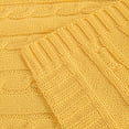 thumbnail image 4 of Flxxie 100% Pure Cotton Cable Knit Toddler Throw Blanket, Super Soft Baby Blanket for Boys and Grils, Yellow, 30x40 Inches, 4 of 6