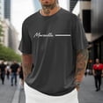 thumbnail image 5 of Marseille Letter Graphic Tees for Men Summer Short Sleeve Crewneck Casual France City Travel T Shirts Streetwear, 5 of 5