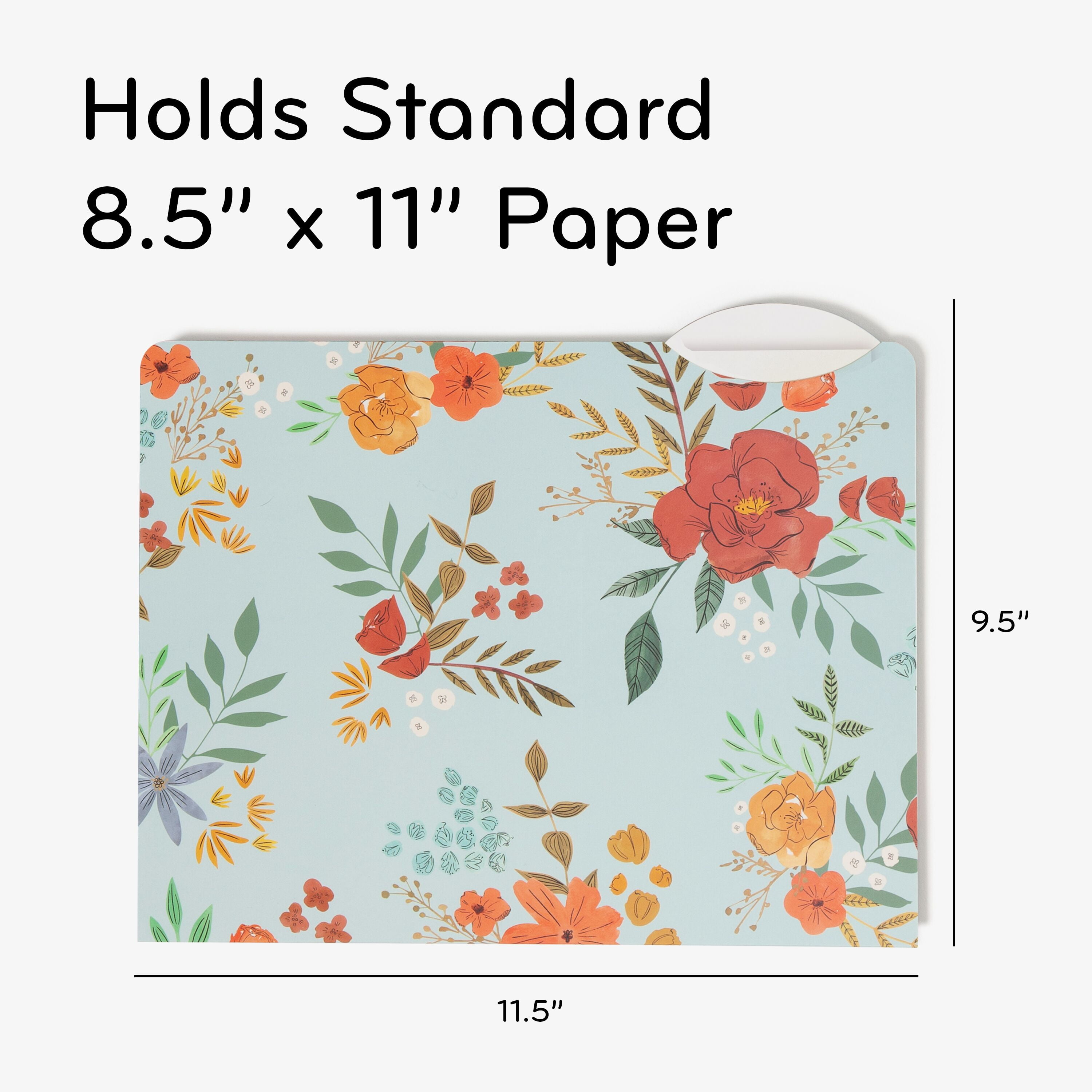 (3 pack) U Brands Decorative File Folders, 9 Count, Midnight Blossom, 1/3-Cut Tabs, Letter Size