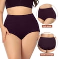 thumbnail image 4 of Loritta 4-Pack Plus Size Underwear Cotton Stretch High Waisted Panties for Women Plus Size Full Coverage Womens Underwear Packs, XL-5XL, 4 of 6