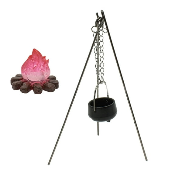 Zeiwohndc Toy Figure Model Realistic Hanging Cauldron Dollhouses Pretend Girls Gift
