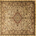 thumbnail image 1 of Ahgly Company Indoor Square Medallion Brown Traditional Area Rugs, 8' Square, 1 of 4