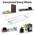 thumbnail image 6 of 2 Pack Acrylic Floating Shelves, 15 L x3.25inch W, Clear Bathroom Wall Shelf, Bookshelves, Display for Office, 6 of 8