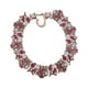 thumbnail image 5 of Collar de diamantes de imitación, gargantilla vintage de cadena gruesa, artesanía, regalo de San Valentín moderno. Rosa roja, 5 of 9