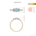 thumbnail image 4 of Angara Natural 0.2 Ct. Aquamarine with Diamond Classic Ring in 14K Rose Gold for Women (Ring Size: 3), 4 of 9