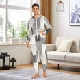 thumbnail image 6 of FORMRS Onesies Pajama for Adults Unisex Hoodie Winter Jumpsuit One Piece Sleepwear, Sizes S-2XL, Gray Cute Cats, 6 of 7