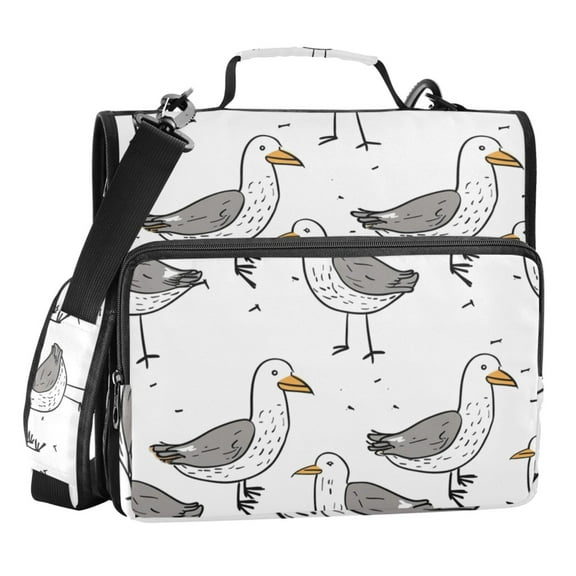 ALAZA Zipper Binder Abstract Bird 3 Ring Trapper Keeper File Folder Organizer Bag