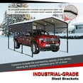 thumbnail image 6 of 10x15 Metal Carport Carports with Enhanced Base Heavy Duty Garage Outdoor Galvanized Car Shelter for Car, Boats and Truck, 6 of 9
