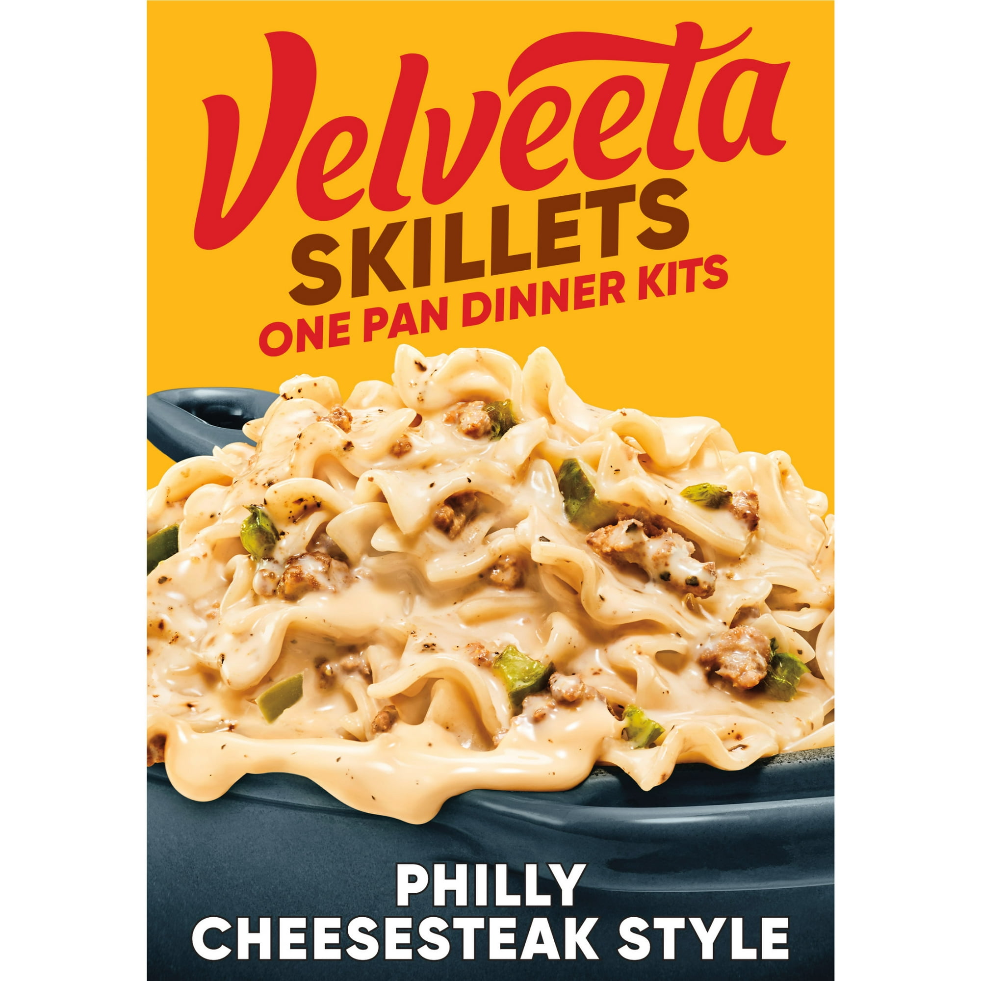 Velveeta Skillets Philly Cheesesteak Style One Pan Dinner Kit, 12.2 oz Box