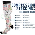 thumbnail image 4 of FREEAMG Cartoon Cows Compression Socks for Women&Men Circulation-Best Support for Nurses,Running,Athletic-1 Pairs, 4 of 7