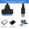 thumbnail image 4 of Matsuzay USB3.0 a SATA Cable 2.5 HDD / SSD Adaptador de disco duro Convertidor de cable Negro Juegos de teclado y mouse para computadora, 4 of 4