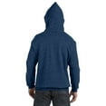 thumbnail image 2 of Hanes Unisex Ecosmart Pullover Hooded Sweatshirt - HEATHER NAVY - S, 2 of 2