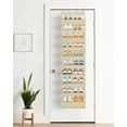 thumbnail image 5 of 10 Tier Clear Over The Door Shoe Organizer Storage, Deep Pockets Large Hanging Shoe Rack for Closet Door, Fit 20 Pairs Shoe Holder Hanger for Sneakers, Boots (Deep Beige), 5 of 7